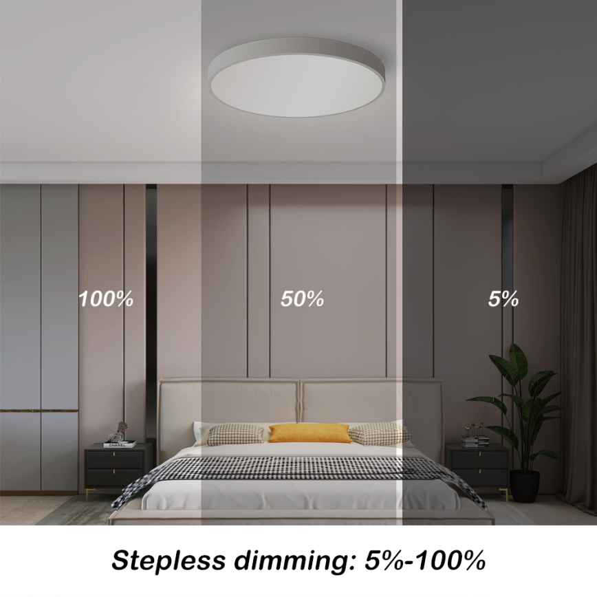 Brilagi - LED-dimmbare Deckenleuchte POOL SMART LED/48W/230V 40 cm 3000-6000K Wi-Fi Tuya + Fernbedienung weiß