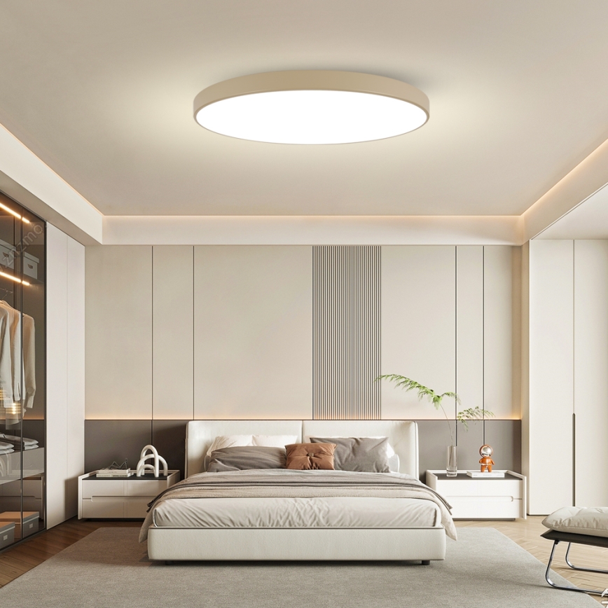 Brilagi - Dimmbare LED-Deckenleuchte POOL SMART LED/180W/230V 3000-6000K 120 cm beige Wi-Fi Tuya + Fernbedienung