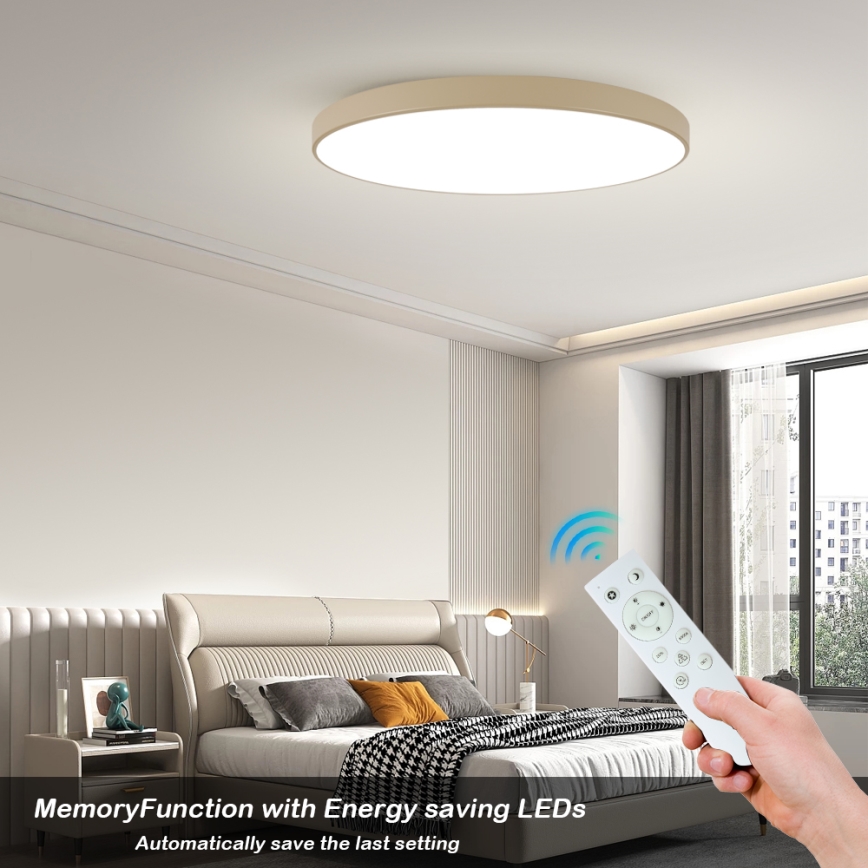 Brilagi - Dimmbare LED-Deckenleuchte POOL SMART LED/180W/230V 3000-6000K 120 cm beige Wi-Fi Tuya + Fernbedienung