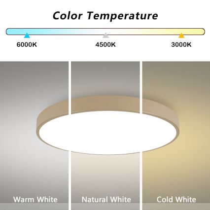 Brilagi - LED-dimmbare Deckenleuchte POOL SMART LED/100W/230V 3000-6000K 80 cm beige Wi-Fi Tuya + Fernbedienung