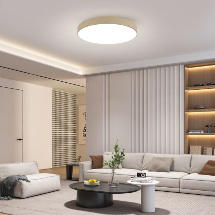 Brilagi - LED-dimmbare Deckenleuchte POOL SMART LED/100W/230V 3000-6000K 80 cm beige Wi-Fi Tuya + Fernbedienung