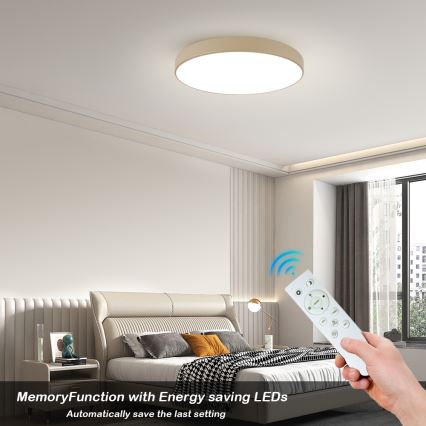 Brilagi - LED-dimmbare Deckenleuchte POOL SMART LED/100W/230V 3000-6000K 80 cm beige Wi-Fi Tuya + Fernbedienung
