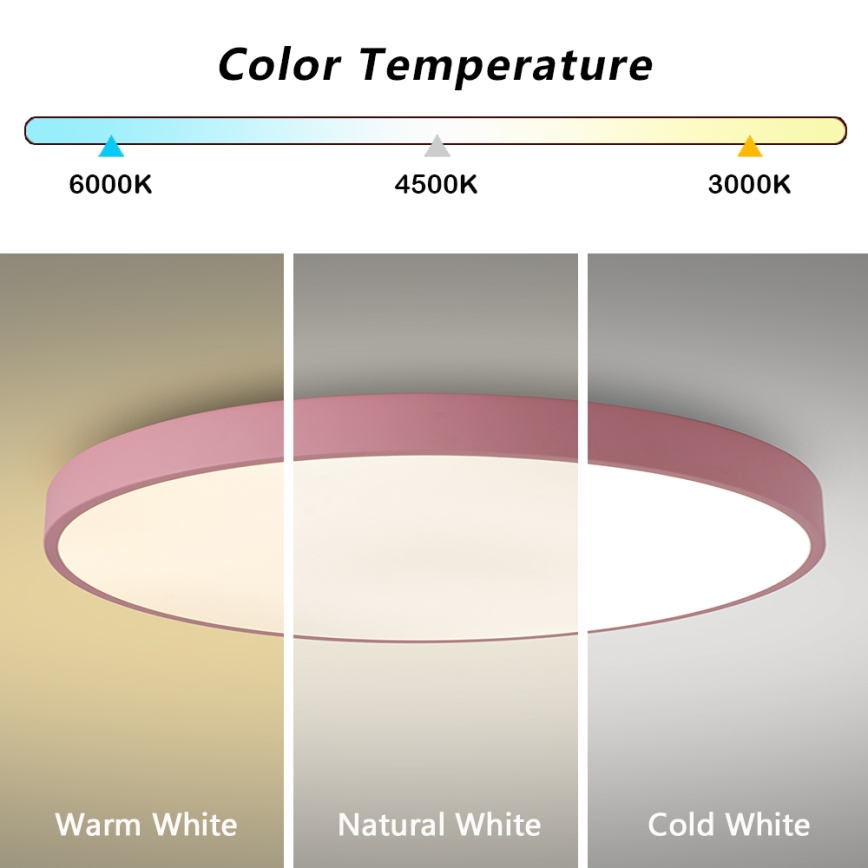 Brilagi - dimmbare SMART POOL LED-Leuchte 100W/230V Ø 80 cm, Wi‑Fi (Tuya) + Fernbedienung, rosa