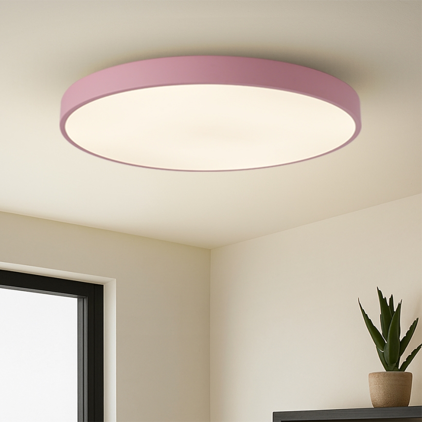 Brilagi - dimmbare LED-Leuchte POOL SMART LED/128W/230V Ø 100 cm Wi-Fi Tuya + Fernbedienung rosa