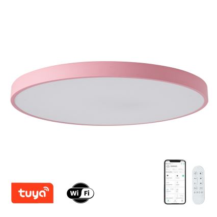Brilagi - dimmbare LED-Leuchte POOL SMART LED/128W/230V Ø 100 cm Wi-Fi Tuya + Fernbedienung rosa