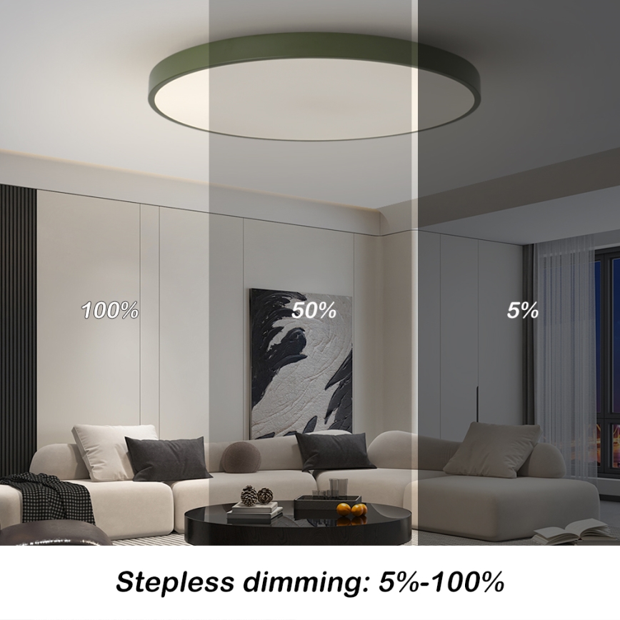 Brilagi - dimmbare LED-Poolleuchte POOL SMART LED/128W/230V Ø 100 cm 3000–6000 K Wi‑Fi Tuya + Fernbedienung, grün