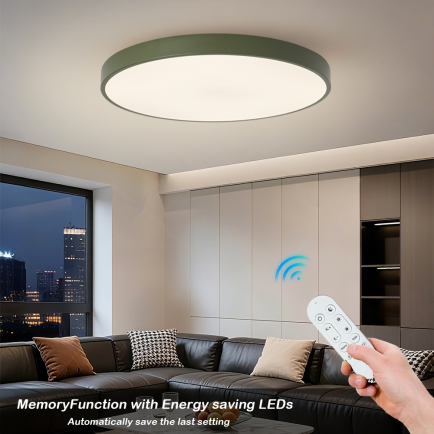 Brilagi - dimmbare LED-Poolleuchte POOL SMART LED/128W/230V Ø 100 cm 3000–6000 K Wi‑Fi Tuya + Fernbedienung, grün