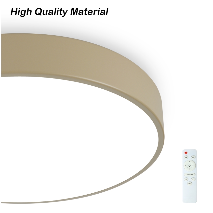 Brilagi - LED-dimmbare Deckenleuchte POOL LED/36W/230V 3000-6000K Ø 30 cm beige + Fernbedienung