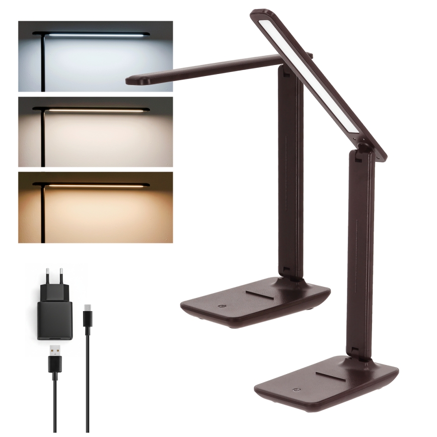 Brilagi - dimmbare LED-Tischlampe MODO LED/7W/230V 3000/4000/6500K braun