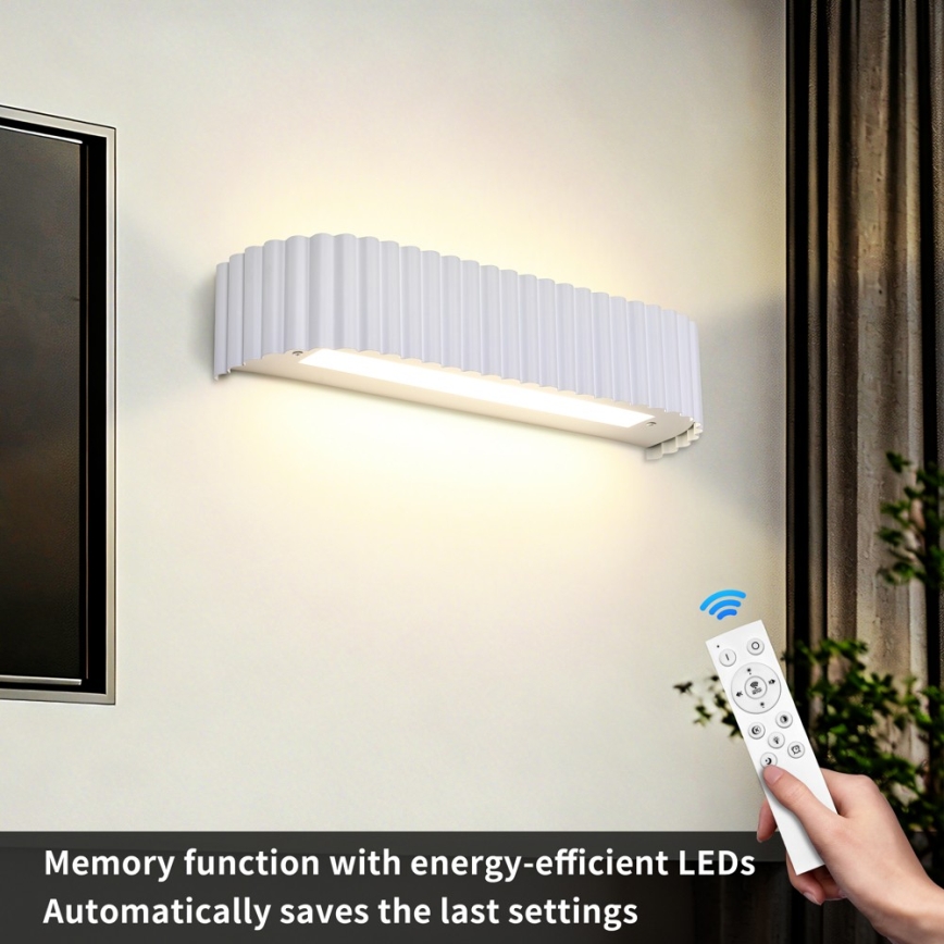 Brilagi - LED-dimmbare Wandleuchte FALCON MODERN LED/14W/230V 3000-6000K 40 cm weiß + Fernbedienung