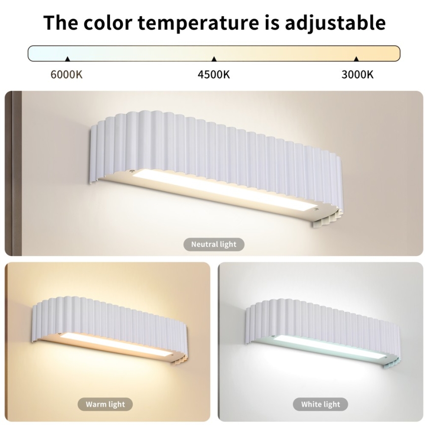 Brilagi - LED-dimmbare Wandleuchte FALCON MODERN LED/14W/230V 3000-6000K 40 cm weiß + Fernbedienung