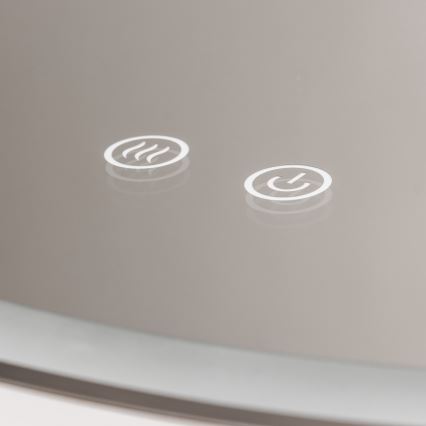 Brilagi - dimmbarer beheizter Badezimmerspiegel mit Hintergrundbeleuchtung ALU PRO LED/18W/230V Ø 60 cm 3000/4000/6500K IP44 glänzender Chrom CRI 90