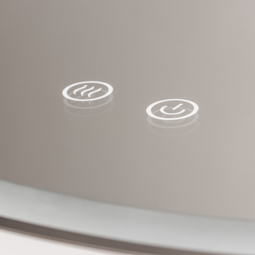 Brilagi - dimmbarer beheizter Badezimmerspiegel mit Hintergrundbeleuchtung ALU PRO LED/18W/230V Ø 60 cm 3000/4000/6500K IP44 glänzender Chrom CRI 90