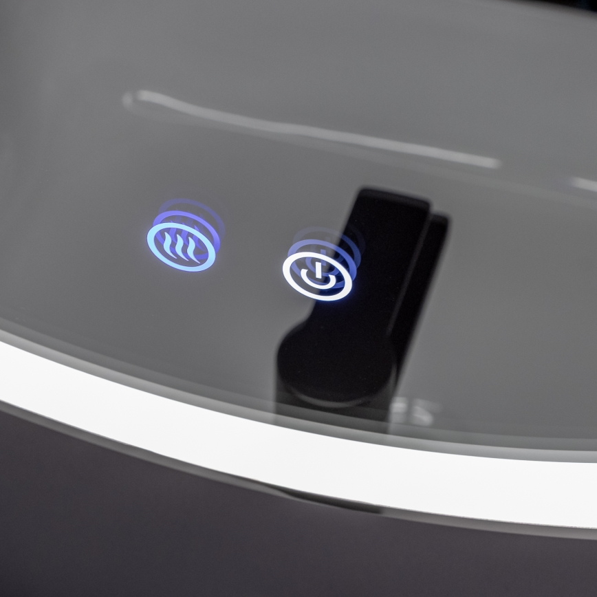 Brilagi - dimmbarer beheizter Badezimmerspiegel mit Hintergrundbeleuchtung ALU PRO LED/18W/230V Ø 60 cm 3000/4000/6500K IP44 glänzender Chrom CRI 90