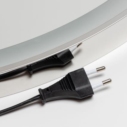 Brilagi - dimmbarer beheizter Badezimmerspiegel mit Hintergrundbeleuchtung ALU PRO LED/18W/230V Ø 60 cm 3000/4000/6500K IP44 glänzender Chrom CRI 90