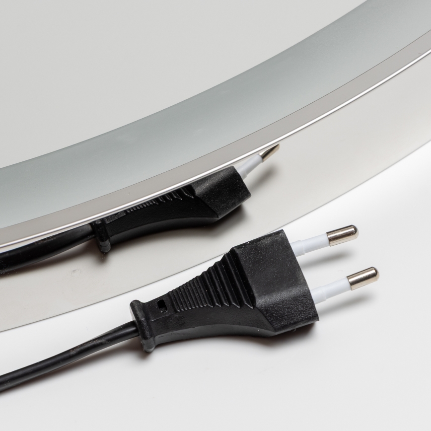 Brilagi - dimmbarer beheizter Badezimmerspiegel mit Hintergrundbeleuchtung ALU PRO LED/18W/230V Ø 60 cm 3000/4000/6500K IP44 glänzender Chrom CRI 90