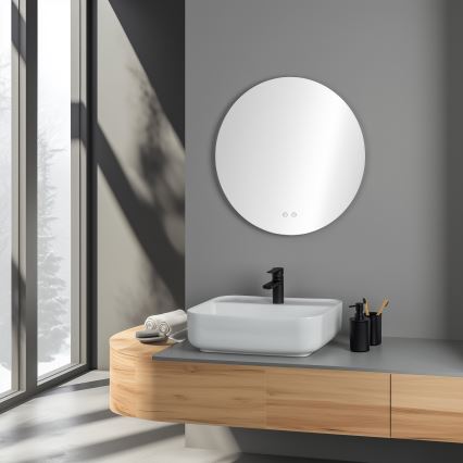 Brilagi - LED-beheizter Badezimmerspiegel DEMI ECO LED/12W/230V Ø 60 cm IP44 CRI 90 dimmbar + CCT