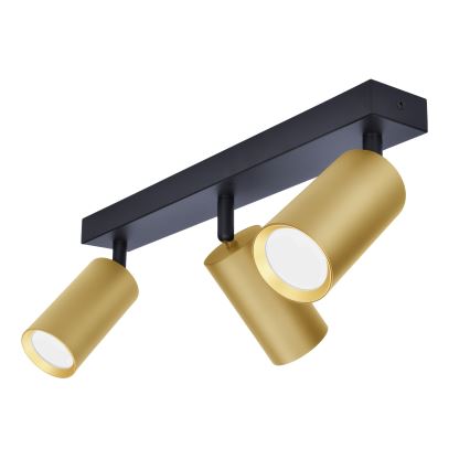 Brilagi - LED RGBW dimmbarer Einbaustrahler SELE GOLDEN 3xGU10/4,8W/230V 3000K schwarz/gold + Fernbedienung