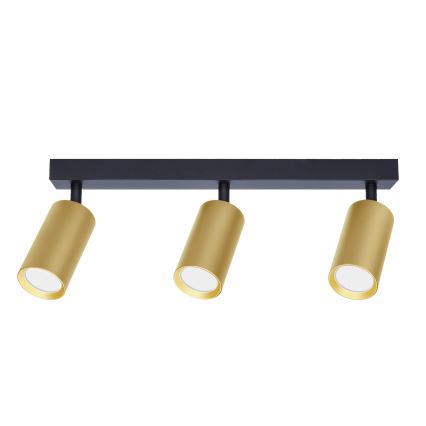 Brilagi - LED RGBW dimmbarer Einbaustrahler SELE GOLDEN 3xGU10/4,8W/230V 3000K schwarz/gold + Fernbedienung