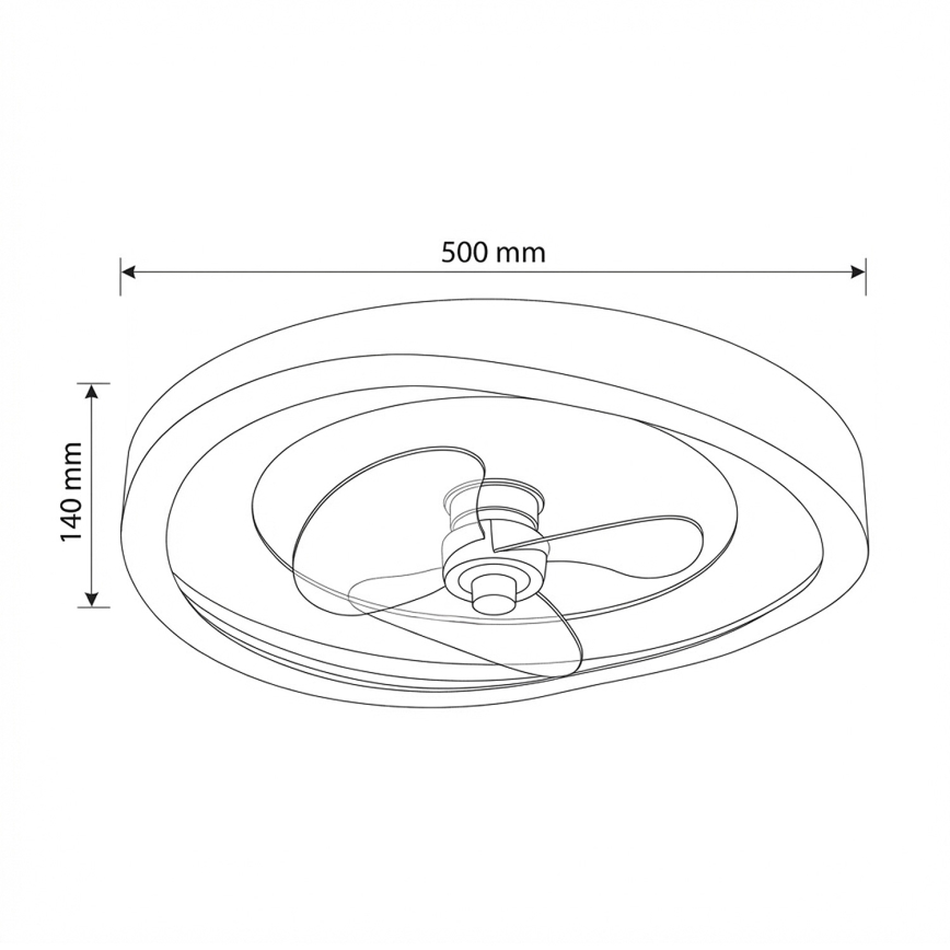 Brilagi - Dimmbarer LED-Deckenventilator LED/80W/230V 3000-6500K Ø 50 cm weiß + Fernbedienung