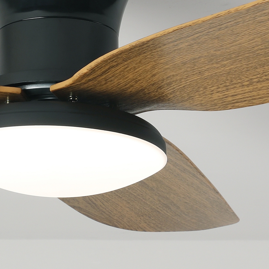 Brilagi - LED dimmbarer Deckenventilator LED/30W/230V 3000-6500K schwarz/braun + Fernbedienung