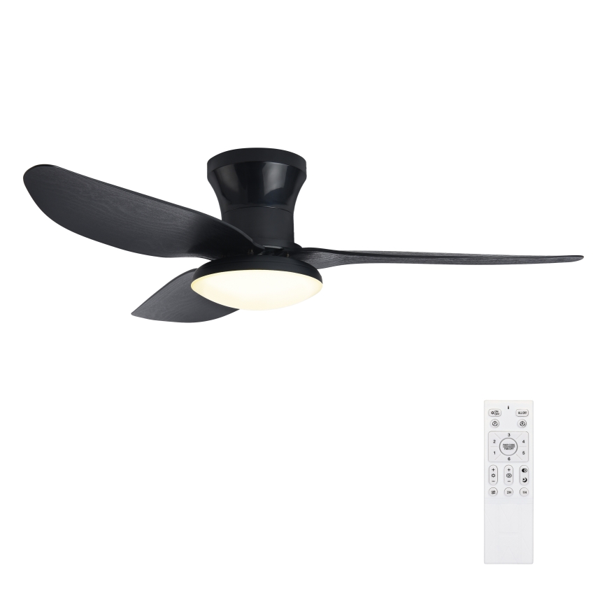 Brilagi - LED dimmbarer Deckenventilator LED/30W/230V 3000-6500K schwarz + Fernbedienung