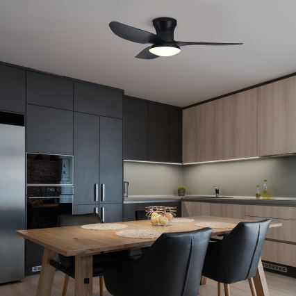 Brilagi - LED dimmbarer Deckenventilator LED/30W/230V 3000-6500K schwarz + Fernbedienung