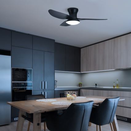 Brilagi - LED dimmbarer Deckenventilator LED/30W/230V 3000-6500K schwarz + Fernbedienung