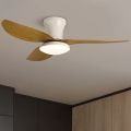 Brilagi - LED dimmbarer Deckenventilator LED/30W/230V 3000-6500K weiß/braun + Fernbedienung
