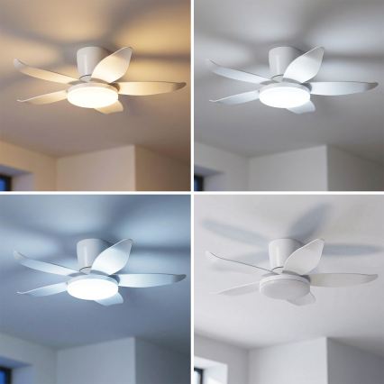Brilagi - Dimmbarer LED-Deckenventilator LED/32W/230V Ø 95 cm weiß + Fernbedienung
