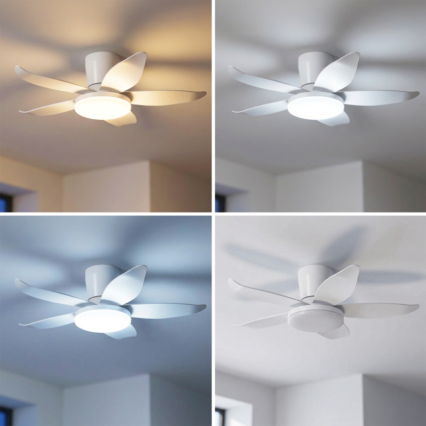 Brilagi - Dimmbarer LED-Deckenventilator LED/32W/230V Ø 95 cm weiß + Fernbedienung