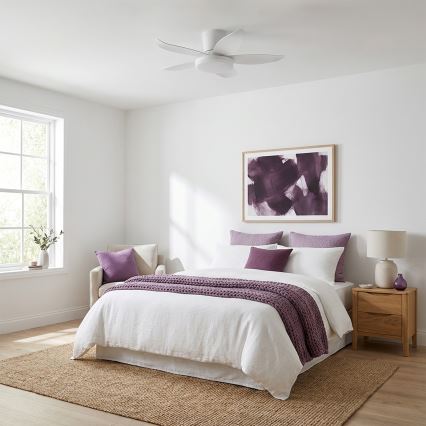 Brilagi - Dimmbarer LED-Deckenventilator LED/32W/230V Ø 95 cm weiß + Fernbedienung