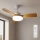 Brilagi - LED dimmbarer Deckenventilator LED/34W/230V 106 cm weiß/braun + Fernbedienung