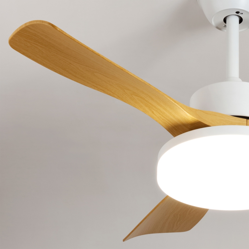 Brilagi - Dimmbarer LED-Deckenventilator LED/34W/230V 3000-6500K Ø 106 cm weiß/braun + Fernbedienung