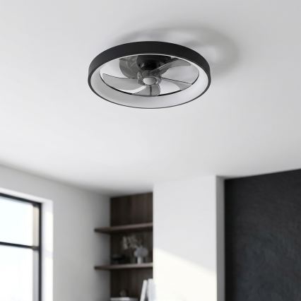 Brilagi - LED-dimmbarer Deckenventilator LED/34W/230V Ø 50 cm schwarz + Fernbedienung
