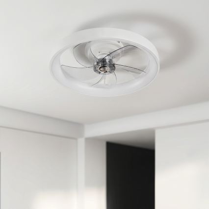 Brilagi - LED dimmbarer Deckenventilator LED/34W/230V Ø 50 cm weiß + Fernbedienung