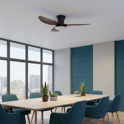Brilagi - LED-dimmbarer Deckenventilator LED/38W/230V 3000-6500K Ø 100 cm schwarz/braun inkl. Fernbedienung