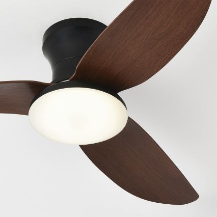 Brilagi - LED-dimmbarer Deckenventilator LED/38W/230V 3000-6500K Ø 100 cm schwarz/braun inkl. Fernbedienung
