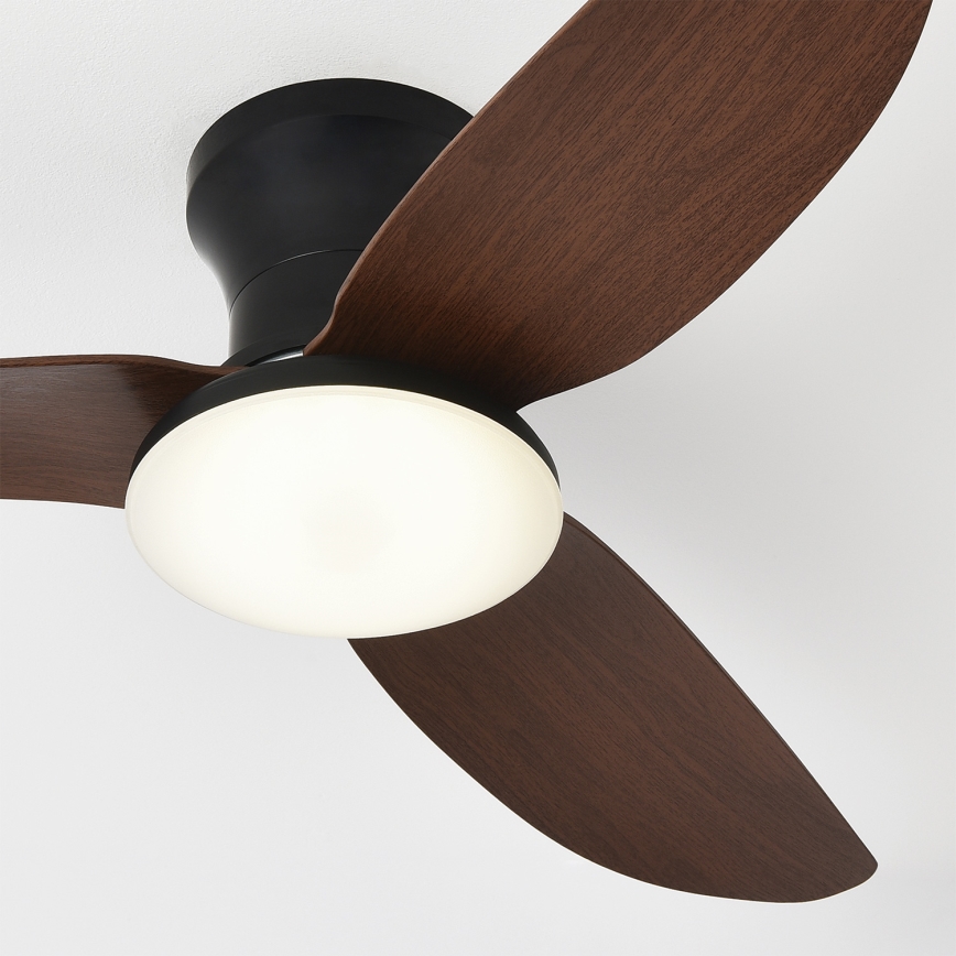 Brilagi - LED-dimmbarer Deckenventilator LED/38W/230V 3000-6500K Ø 100 cm schwarz/braun inkl. Fernbedienung