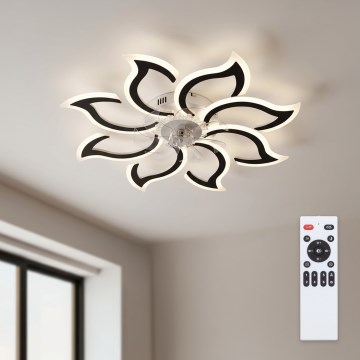 Brilagi - LED Dimmbarer Deckenventilator LED/44W/230V Ø 90 cm schwarz + Fernbedienung