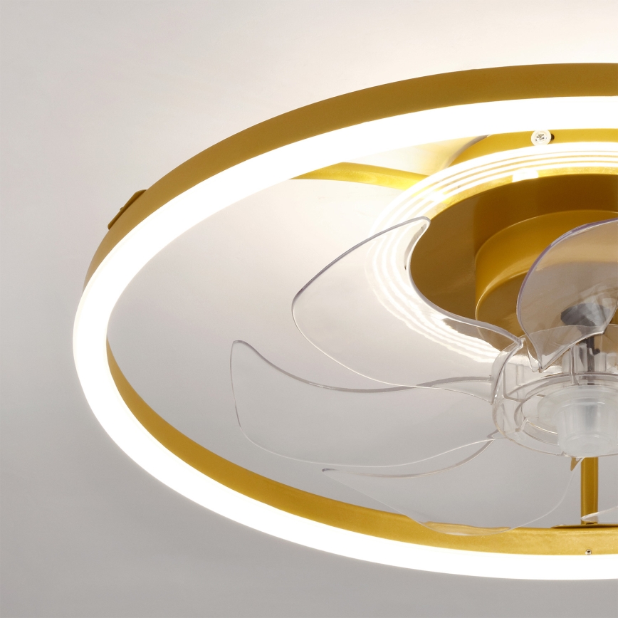 Brilagi - LED dimmbarer Deckenventilator LED/66W/230V 3000-6500K Durchmesser 55 cm weiß/gold + Fernbedienung