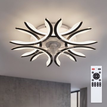Brilagi - LED dimmbarer Deckenventilator LED/70W/230V Ø 76 cm schwarz + Fernbedienung