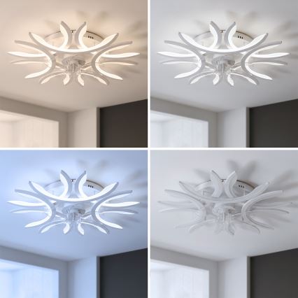 Brilagi - dimmbarer LED-Deckenventilator, 70 W/230 V, Ø 76 cm, Weiß + Fernbedienung