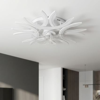 Brilagi - dimmbarer LED-Deckenventilator, 70 W/230 V, Ø 76 cm, Weiß + Fernbedienung