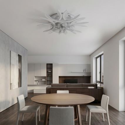 Brilagi - dimmbarer LED-Deckenventilator, 70 W/230 V, Ø 76 cm, Weiß + Fernbedienung