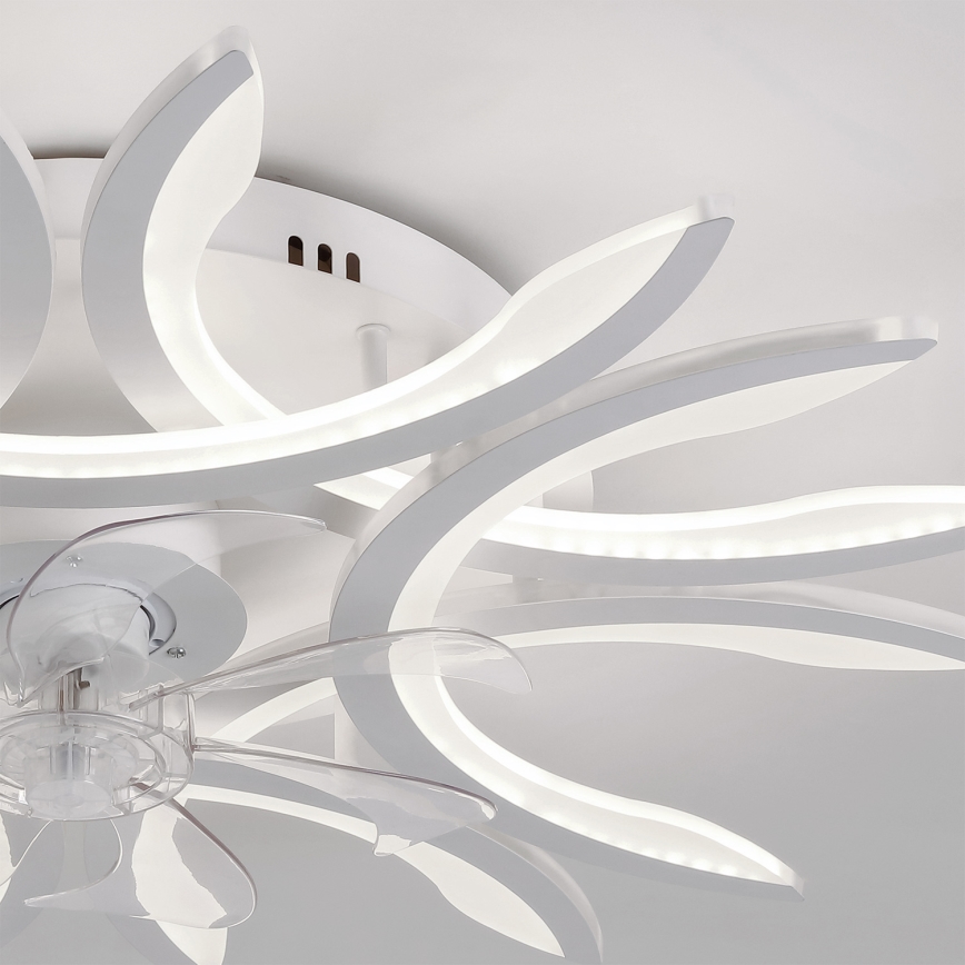 Brilagi - dimmbarer LED-Deckenventilator, 70 W/230 V, Ø 76 cm, Weiß + Fernbedienung