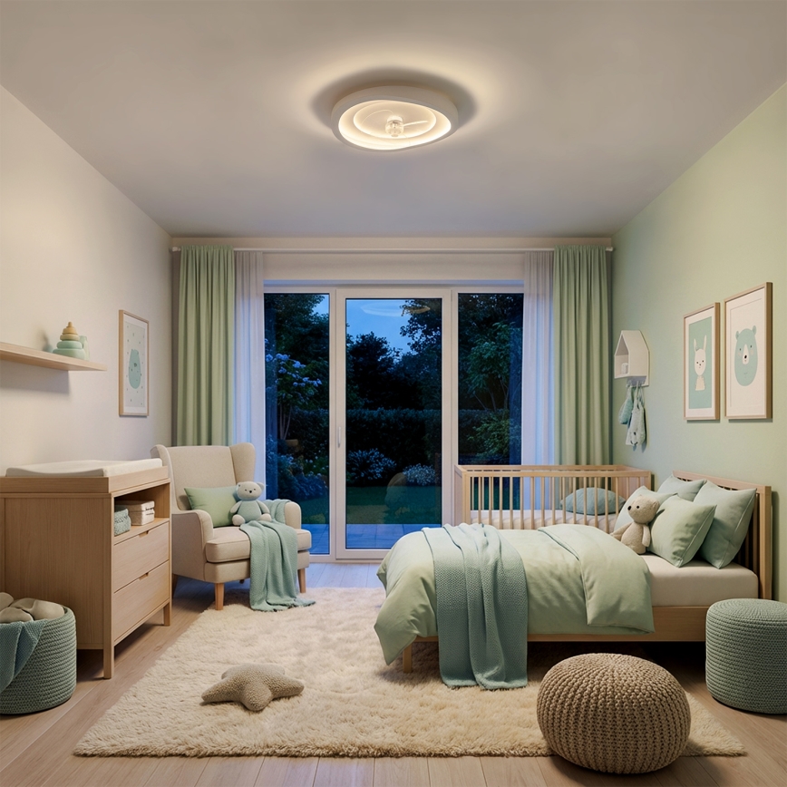 Brilagi - LED-dimmbarer Deckenventilator LED/80W/230V Ø 50 cm weiß + Fernbedienung