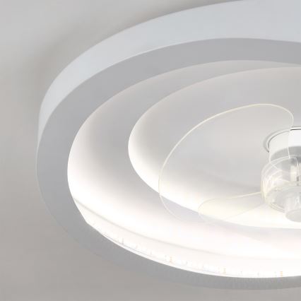 Brilagi - LED-dimmbarer Deckenventilator LED/80W/230V Ø 50 cm weiß + Fernbedienung
