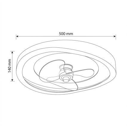 Brilagi - LED-dimmbarer Deckenventilator LED/80W/230V Ø 50 cm weiß + Fernbedienung
