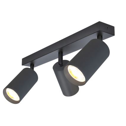 Brilagi - LED RGBW dimmbares Einbau-Spot SELE 3xGU10/4,8W/230V 3000K Anthrazit + Fernbedienung